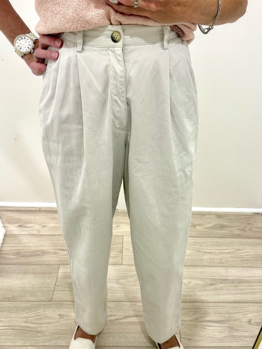 Vintage GAP High Rise Pleated Khaki Trousers Size 2  Fit 90s Preppy